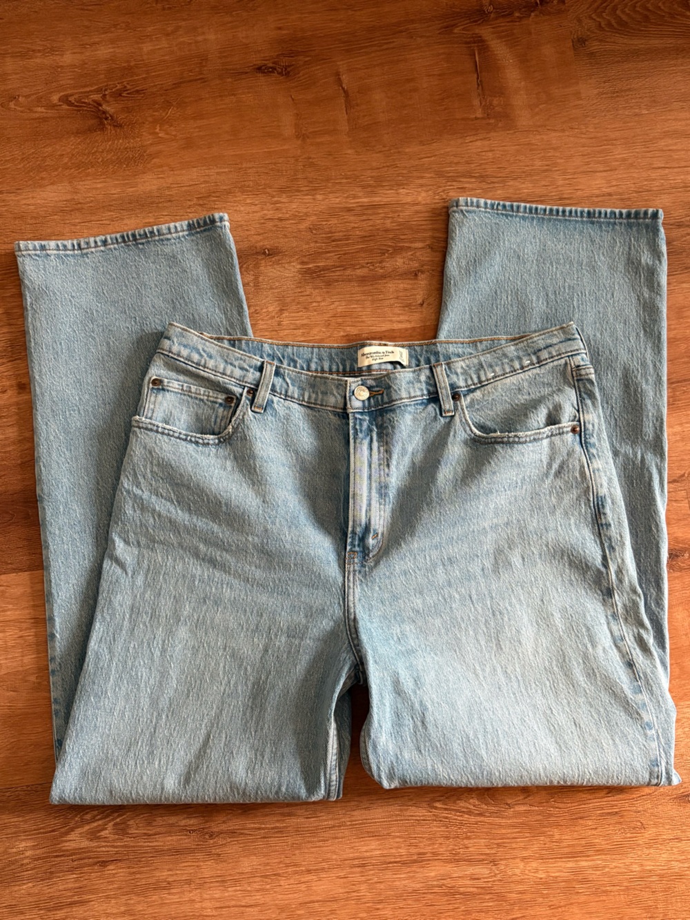 Abercrombie & Fitch Light Blue Straight-Leg Jeans